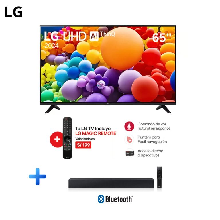 TELEVISOR 65 4K SMART TV UHD 65UT7300 + BARRA DE SONIDO