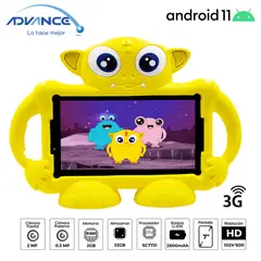 ADVANCE - Tablet Intro TR7996, 7" Pulg. IPS Android 11 Go, 3G, Dual SIM 2GB RAM 32GB- Azul