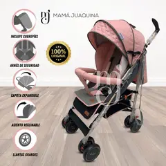 BABY - Coche Bastón de Lujo «OLYMPUS» con Mango Giratorio Pink
