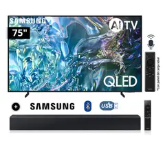 SAMSUNG - Televisor Smart TV 75 QLED 4K QN75Q60D + Soundbar HW-C400