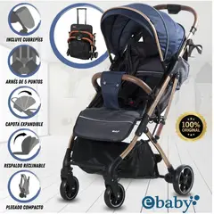 EBABY - Coche De Paseo Maleta «SUNNY GOLD» Blue
