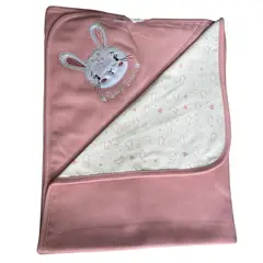 GENERICO - Manta de algodon con jacquard Rosado