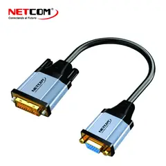 GENERICO - ADAPTADOR ACTIVO DVI-D 24+1 A VGA FULL HD 1080p - NETCOM