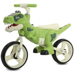 VELOX - Bicicleta de Equilibrio «DINOROAD» Con Casco Green