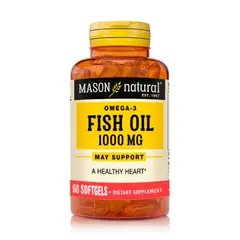 MASON NATURAL - Omega 3 - Salud Cardiovascular y Cognitiva 1000mg (60 Cápsulas) -