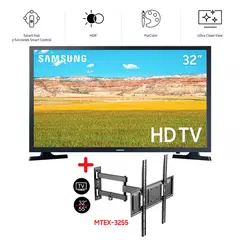 SAMSUNG - Televisor 32 Pulg. LED Smart TV HD UN32T4202AGXPE + RACK