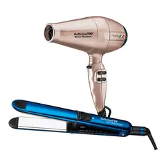 BABYLISS PRO - Combo BabylissPRO Alisadora Optima 3300 y Secador Portofino Rose Gold