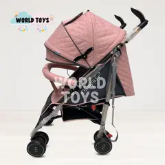 BABY - Coche Bastón de Lujo «OLYMPUS» con Mango Giratorio Pink