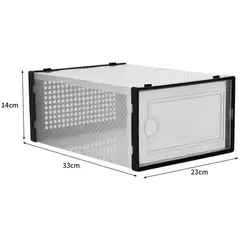 GENERICO - Pack x 3 Cajas Organizadoras De Zapatos Con Ventilación