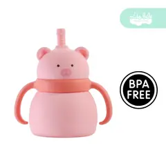 GENERICO - Vasito de Silicona para Bebé antiderrame modelo pig