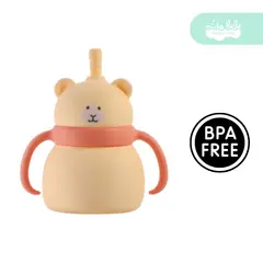 GENERICO - Vasito de Silicona para Bebé antiderrame modelo bear
