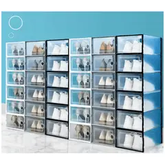 GENERICO - Pack x 10 Cajas Organizadoras De Zapatos Con Ventilación