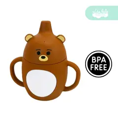 GENERICO - Vasito de Silicona para Bebé antiderrame modelo con aza oso