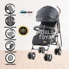 BABY - Coche Bastón de Lujo «BEAUTI PLUS» Black