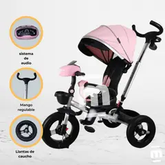 Baby - Triciclo Guiador BELEONY Pink