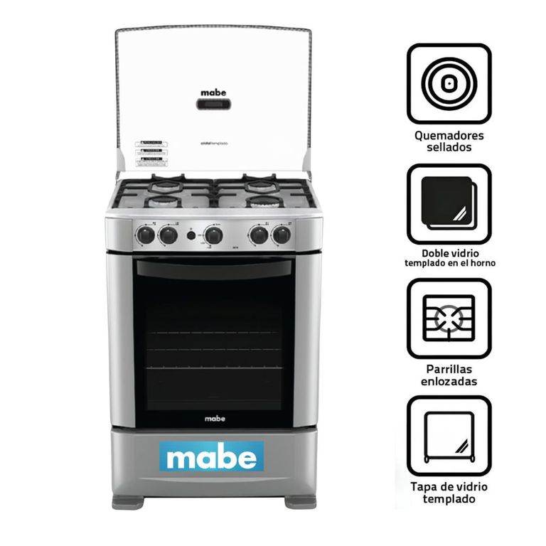 Cocina a Gas 4 Hornillas CMP6010FG0 - Inox