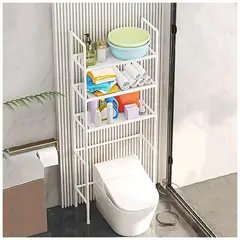 GENERICO - Estante Organizador para Lavadora Baño de 3 Niveles 155x47x25cm Blanco