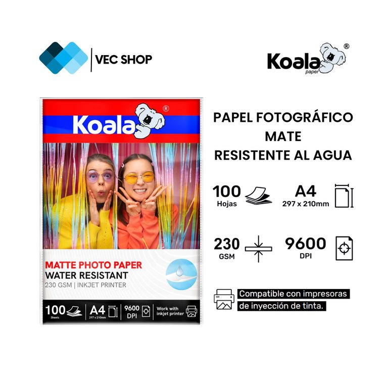 Papel Fotográfico Mate A4 230gsm 100 hojas