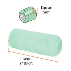 TRUPER - Bolsa c1 felpa para mini rodillo poliéster 4x34