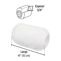 TRUPER - Bolsa c2 felpas pmini rodillo de poliéster 4x38
