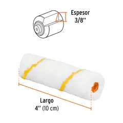 TRUPER - Bolsa c2 felpas para mini rodillo esponja 4x38