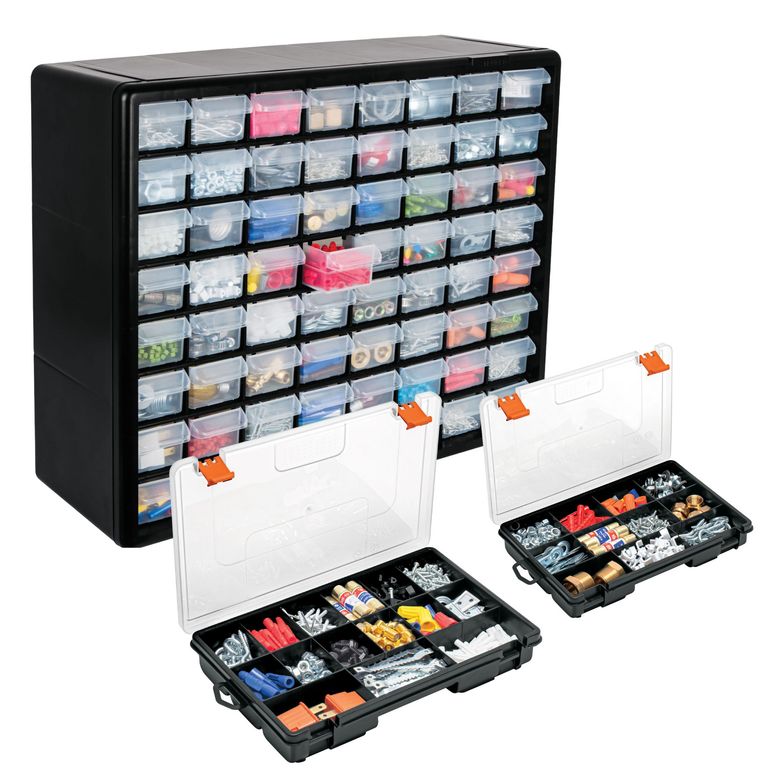 Kit Organizador de 64 gavetas + 11 y 15 compartimentos