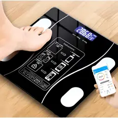 GENERICO - BALANZA DIGITAL SMART BLUETOOH PORTÁTIL 180KG NEGRO
