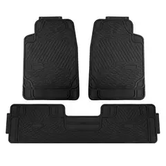 GENERICO - Piso De Jebe PVC Universal 3 Piezas Auto Camioneta