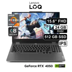 LENOVO - LAPTOP LOQ 15ARP9 83JC008GLM AMD RYZEN 7 7435HS / 24GB RAM / 512GB SSD / 15.6” FHD / RTX 4050