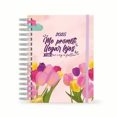 GENERICO - Cuaderno cuadriculado a5 Feliz Impresión Tulipan