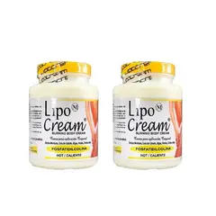 GENERICO - 2 Crema reductora Lipo Cream - Tapa Amarilla
