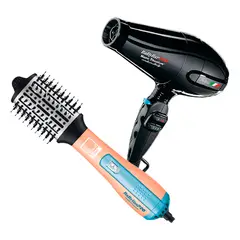 BABYLISS PRO - Combo BabylissPRO Cepillo Eléctrico y Secador Portofino Negro