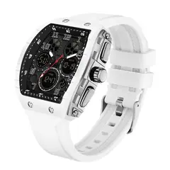 SANDA - Reloj Hombre 6157 Análogo-Digital Blanco