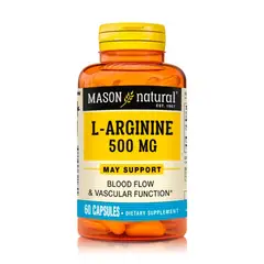 MASON NATURAL - L-Arginina - Potencia Muscular (60 Cápsulas) -