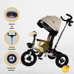 BABY - Triciclo Guiador «BELEONY» Beige