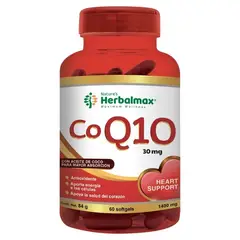 GENERICO - Coenzima Q10 Natures Herbalmax 1400MG 60 Softgels