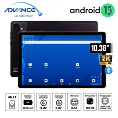 ADVANCE - Tablet NP6050 1036 2K 4G Dual SIM 8GB RAM 128GB - Gris