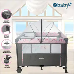 EBABY - Cuna colecho Nala EB751-1 Rosado Hot