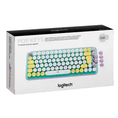 LOGITECH - Teclado Pop Keys Mecánico Lila Green