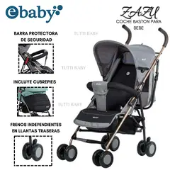 EBABY - COCHE BASTON RECLINABLE ZAZU GRIS
