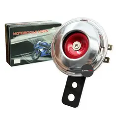 JET - Claxon Para Moto Cromado Con Rojo 12v
