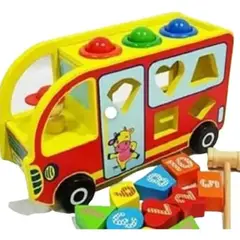 GENERICO - BUS  ROJO  CON  FIGURAS GEOMETRICAS