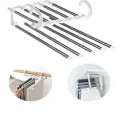 GENERICO - Perchero colgador organizador de pantalones Blanco pack 3 unidades