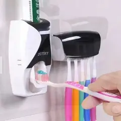 GENERICO - Porta Cepillos y Dispensador de Pasta Dental 2 en 1