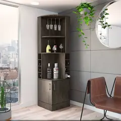 GENERICO - BAR ESQUINERO VELVET COÑAC  - ENVÍO ARMADO Y MELAMINA 18mm