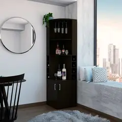 GENERICO - BAR ESQUINERO VELVET WENGUE  - ENVÍO ARMADO Y MELAMINA 18mm