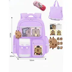 TIOZONEY - 3pcs Mochila escolar Capibara