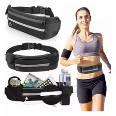 OEM - Canguro Riñonera Deportivo Fitness NEGRO