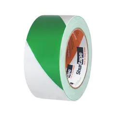 SHURTAPE - Cinta Señalización Delimitadora Blanco-Verde 2x36yd