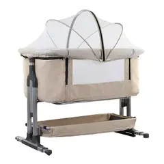 BABYKISS - Cuna colecho PRISMA con 6 niveles de altura y mecedora